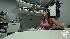 Sophie fox redhead shoplifting milf slut with fake tits gets bareback doggystyle cum on tits pov