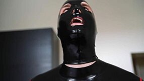 horror latex suit threesome: big cocks pound shaved pussies and big asses