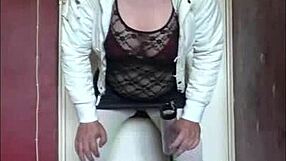 shy bisexual sissy crossdresser begs to swallow your hot load
