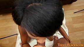 Busty Black Teen 18+ Jizzed On Big Tits Face!
