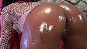 black milf's huge ass shakes wildly during intense doggystyle pounding