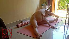 watch curvy gymnast do nude yoga acrobatics naked
