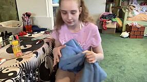 her cute wet feet get fingered in fetish selfcare tease