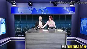 hot milfs bent over doggystyle fucked freeuse on news broadcast