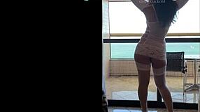 WOW! Hot Married Brazilian EXPOSES CURVY ASS in Lingerie!