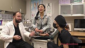 Jasmine Rose Endures Humiliating Immigration Physical with Feet Tickling and Pussy Spreading