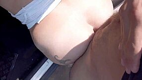 Latina seduces stranger for public car fuck and cumshot