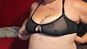 Thick MILF Ass Crammed in Tight Thong Panties