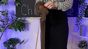 wanna see this sexy mature teacher dancing in sheer brown pantyhose at the club?