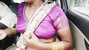 Indian Aunty Seduces Son-In-Law With Dirty Telugu Talk On Car Drive