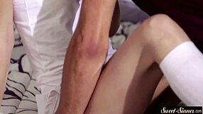 my petite stepsis rides my hard cock in classy taboo roleplay
