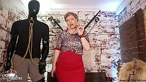 german femdom milf dominates anal slave rosette prep for geil fun
