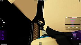 Emo Roblox chick pounded hard on bed!