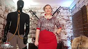german femdom milf dominates anal slave rosette prep for geil fun