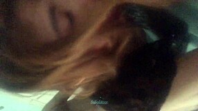 shaved redhead fuck doll's tight lubed ass pussy and small tits ready for rough pounding