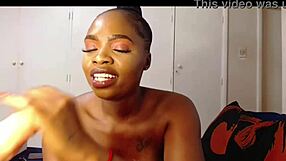Curvy ebony housewife in lingerie gets pussy banged hard by black dorm lover