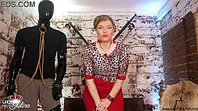 german femdom milf dominates anal slave rosette prep for geil fun