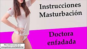 doctora enfadada te hace pajearte en el hospital