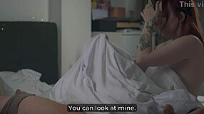 Stepdaughter sneaks into bed begging daddy to teach cock riding skills