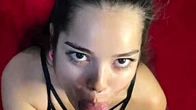 I deepthroated Wellington Prado's monster cock nighttime finishing with cum in mouth!!