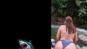 i crave my venezuelan stepmom's raw outdoor milf pussy fuck by the river no condom
