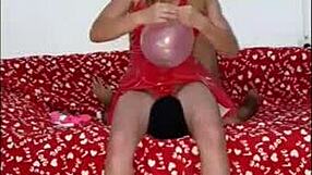 katya in latex miniskirt facesits tramples slave licks pussy on sofa