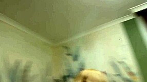 petite blonde coed tries on see-through panties flashing tight pussy ass
