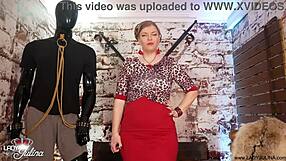 german femdom milf dominates anal slave rosette prep for geil fun