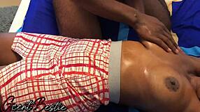 romantic breast massage turns into passionate homemade lover sex moans...