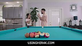 hey freya von doom gets used hard on the pool table by that big cock