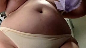 Chubby Brunette Tries Wrong Bra Size In Dressing Room Saggy Tits Spill