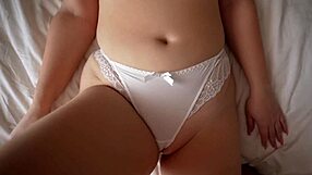 my juicy curvy ass and perfect puffy pussy stretched in tight white panties