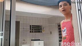 Caught spying on stepmom's huge ass, now she punishes me hard