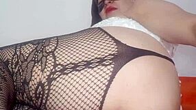 whoa check this latina colombian wife with giant cameltoe masturbating her ass and pussy for stepson