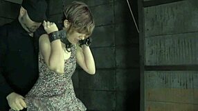Bound Pillory Sub Spanked, Toyed, Then Locked in Cage