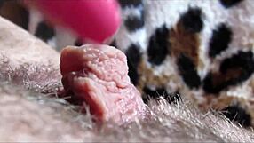 big clit throbs in extreme closeup pussy orgasm waves squirting juicy detailed view