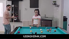 hey freya von doom gets used hard on the pool table by that big cock