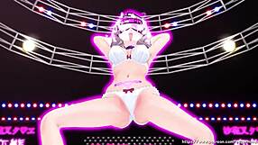 VTuber Sakamata Chloe Brainwashed Lewd Hip Dance Blowjob