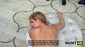 Blonde Girlfriend Cuckold Game Makes Cute Natural Tits Guy Cum Super Fast