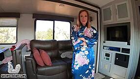 Stepson's Cock Soothes Nudist Stepmom Sunburn Jane Cane Pov