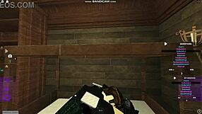 Emo Roblox chick pounded hard on bed!