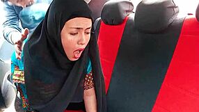 oh my indian stepmom in hijab moans wildly getting fucked in the car
