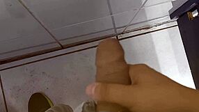 corny husband strokes cock close-up in super hot solo jerk