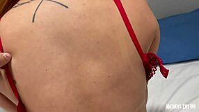 Cute Brazilian Brunette Gets Pussy Licked and Fucked Hiding from Girlfriend!