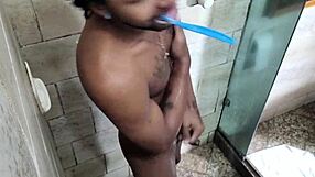 joao gets naughty in the shower with nicoly carioca's juicy ebony curves