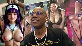 slutty babe deepthroats cock on train before riding huge dildo as chained nun