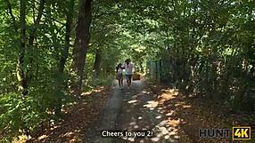 hey my blonde girlfriend ditched her boyfriend for my cock in the forest watch her moan