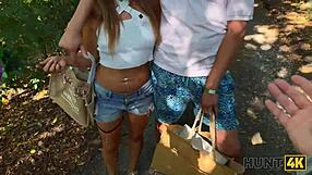 hey my blonde girlfriend ditched her boyfriend for my cock in the forest watch her moan
