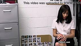 BIG COCK DESTROYS PETITE LATINA SUSPECT'S TIGHT OFFICE PUSSY!