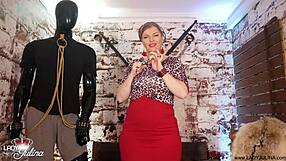 german femdom milf dominates anal slave rosette prep for geil fun